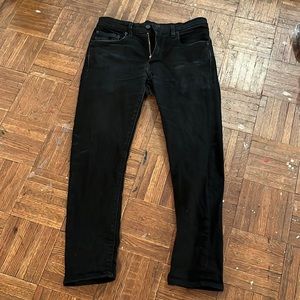 BLACK BOOTLEG LEVIS JEANS WOMENS skinny taper 32”x32”